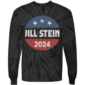 Jill Stein For President 2024 Green Party Usa Flag Tie-Dye Long Sleeve Shirt