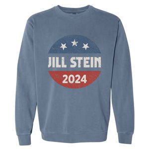 Jill Stein For President 2024 Green Party Usa Flag Garment-Dyed Sweatshirt