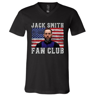 Jack Smith Fan Club American Flag Funny Political V-Neck T-Shirt