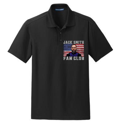 Jack Smith Fan Club American Flag Funny Political Dry Zone Grid Polo