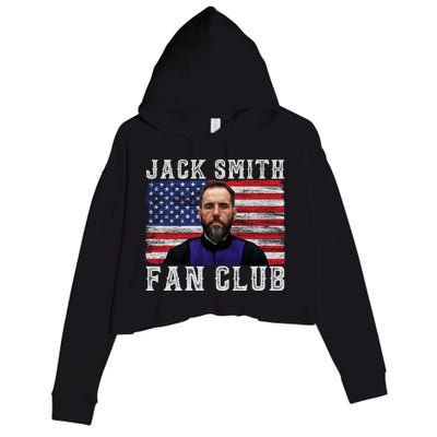 Jack Smith Fan Club American Flag Funny Political Crop Fleece Hoodie