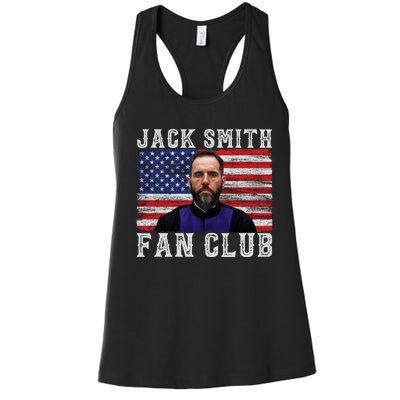 Jack Smith Fan Club American Flag Funny Political Women's Racerback Tank