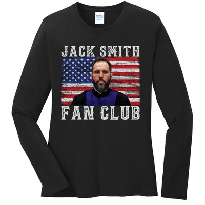 Jack Smith Fan Club American Flag Funny Political Ladies Long Sleeve Shirt