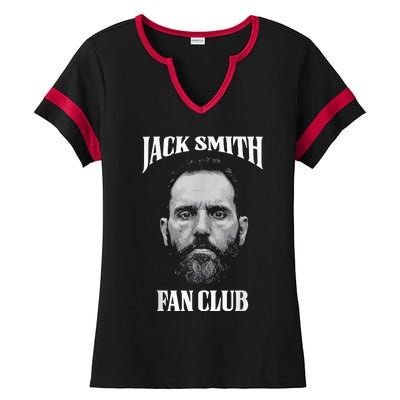 Jack Smith Fan Club Retro American Patriotic Political Ladies Halftime Notch Neck Tee