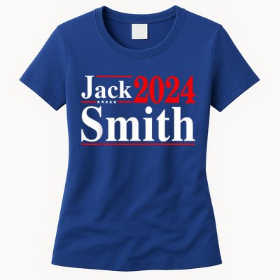 Jack Smith For President Jack Smith 2024 Karma Retro Us Flag Womens T-Shirt