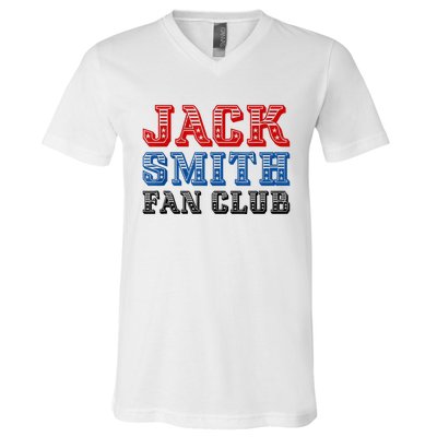 Jack Smith Fan Club Retro Usa Flag American Funny Political V-Neck T-Shirt