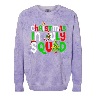 July Squad Funny Summer Xmas Festive Holiday Gift Colorblast Crewneck Sweatshirt