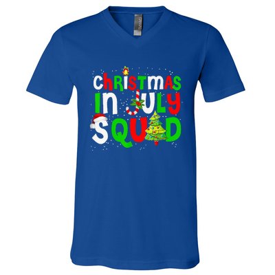 July Squad Funny Summer Xmas Festive Holiday Gift V-Neck T-Shirt