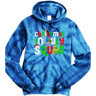 July Squad Funny Summer Xmas Festive Holiday Gift Tie Dye Hoodie