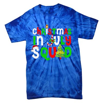 July Squad Funny Summer Xmas Festive Holiday Gift Tie-Dye T-Shirt