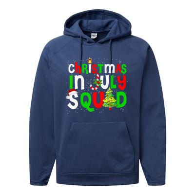 July Squad Funny Summer Xmas Festive Holiday Gift Performance Fleece Hoodie