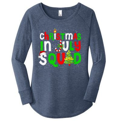 July Squad Funny Summer Xmas Festive Holiday Gift Women's Perfect Tri Tunic Long Sleeve Shirt