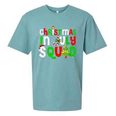 July Squad Funny Summer Xmas Festive Holiday Gift Sueded Cloud Jersey T-Shirt