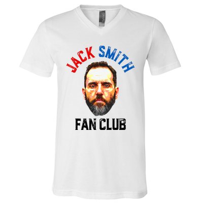 Jack Smith Fan Club Retro Usa Flag American Funny Political Vintage V-Neck T-Shirt