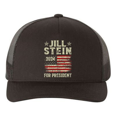 Jill Stein For President 2024 Green Party USA Flag Vintage  Yupoong Adult 5-Panel Trucker Hat