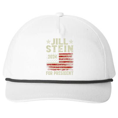 Jill Stein For President 2024 Green Party USA Flag Vintage  Snapback Five-Panel Rope Hat