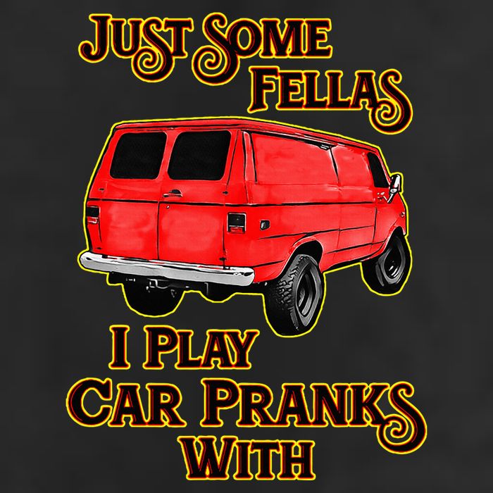 Just Some Fellas I Play Car Pranks With 7 Panel Mesh Trucker Snapback Hat