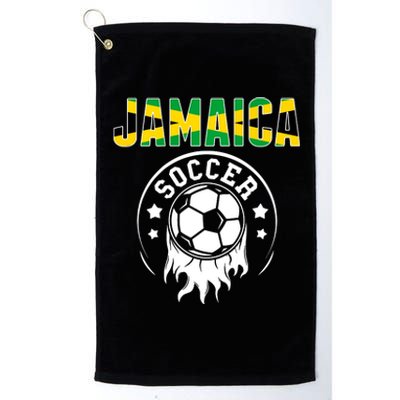 Jamaica Soccer Fans Jersey Jamaican Flag Football Lovers Platinum Collection Golf Towel