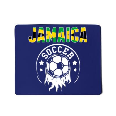 Jamaica Soccer Fans Jersey Jamaican Flag Football Lovers Mousepad