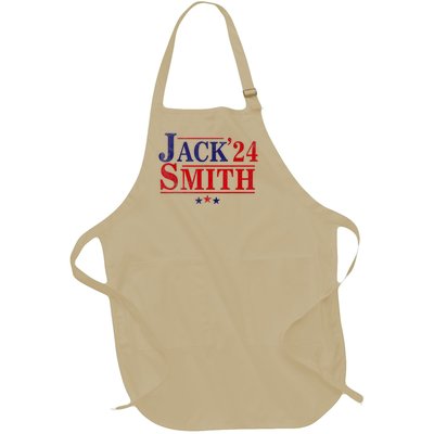 Jack Smith For President Jack Smith 2024 Karma Retro Us Flag Full-Length Apron With Pockets