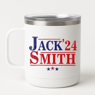 Jack Smith For President Jack Smith 2024 Karma Retro Us Flag 12 oz Stainless Steel Tumbler Cup