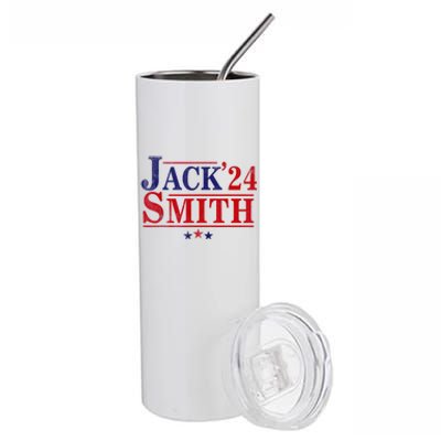 Jack Smith For President Jack Smith 2024 Karma Retro Us Flag Stainless Steel Tumbler