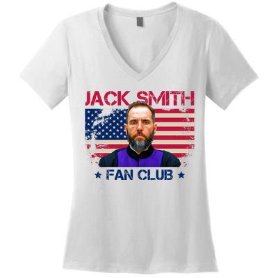 Jack Smith Fan Club Funny Political Humor Women's V-Neck T-Shirt