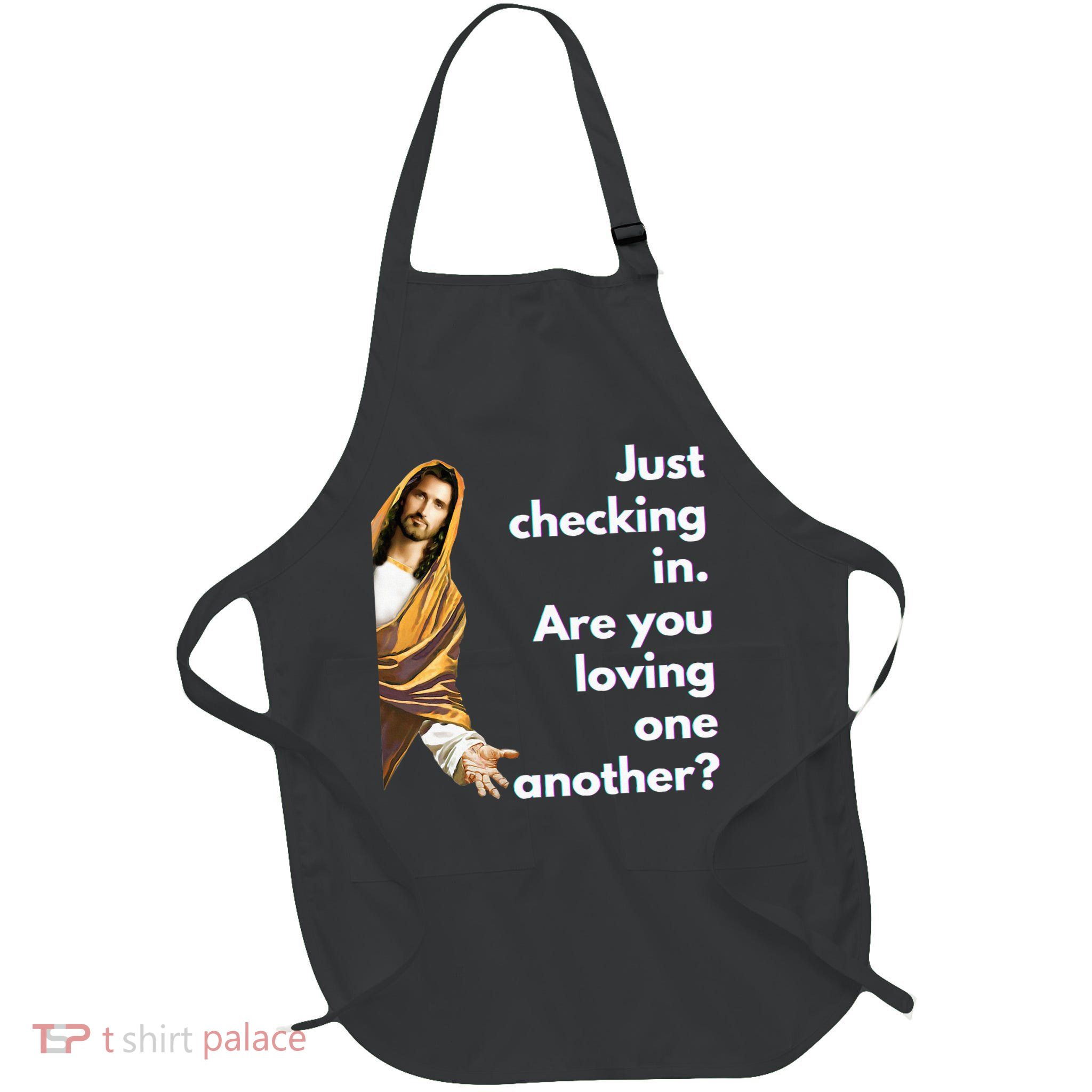 Jesus Saying Funny Christian Meme Joke Full-Length Apron With Pockets