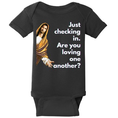 Jesus Saying Funny Christian Meme Joke Baby Bodysuit