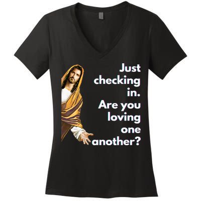 Jesus Saying Funny Christian Meme Joke Women's V-Neck T-Shirt