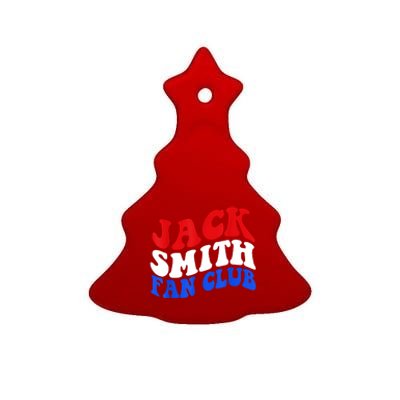 Jack Smith Fan Club Fun Summer Groovy Red Blue Ceramic Tree Ornament