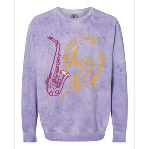 Jazz Saxophone For Jazz Music Lover Sax Musician Great Gift Colorblast Crewneck Sweatshirt