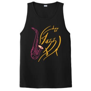 Jazz Saxophone For Jazz Music Lover Sax Musician Great Gift PosiCharge Competitor Tank