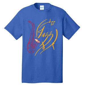 Jazz Saxophone For Jazz Music Lover Sax Musician Great Gift Tall T-Shirt