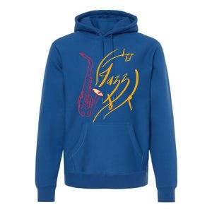 Jazz Saxophone For Jazz Music Lover Sax Musician Great Gift Premium Hoodie