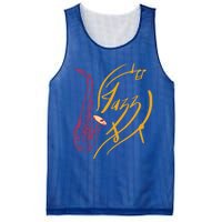 Jazz Saxophone For Jazz Music Lover Sax Musician Great Gift Mesh Reversible Basketball Jersey Tank