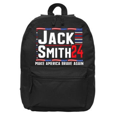 Jack Smith Fan Club Member 2024 Election Candidate 16 in Basic Backpack