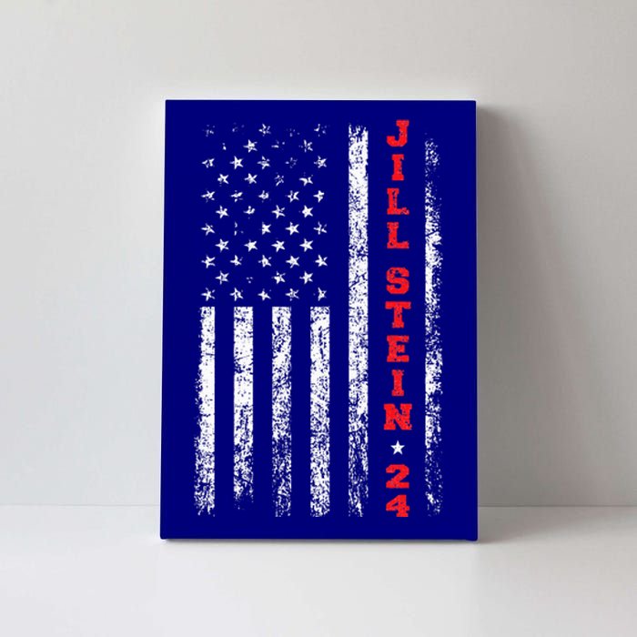 Jill Stein For President 2024 Green Party USA Flag Vintage  Canvas