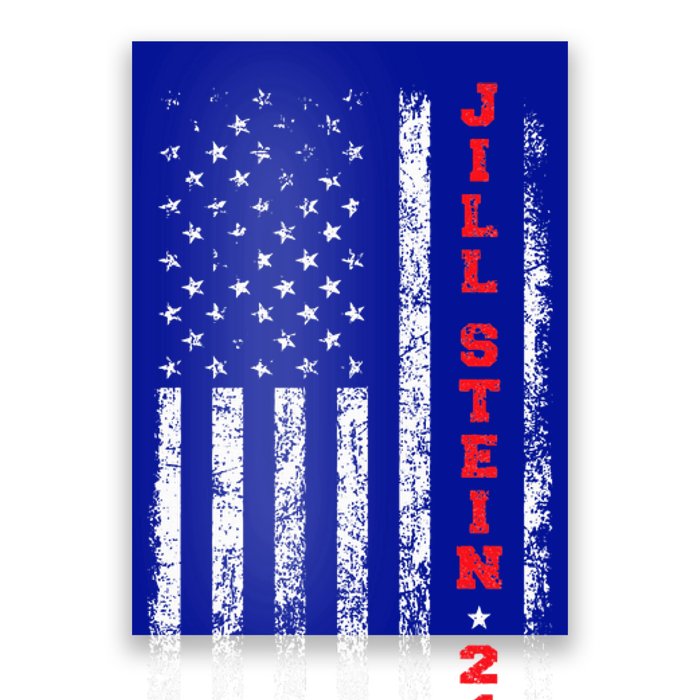 Jill Stein For President 2024 Green Party USA Flag Vintage  Poster