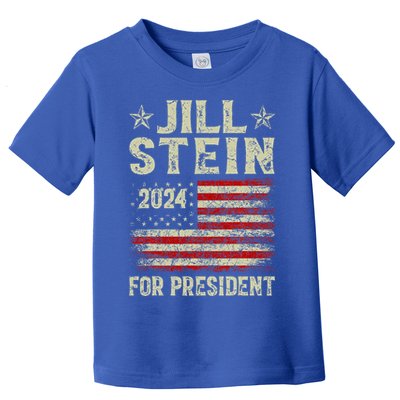 Jill Stein For President 2024 Green Party USA Flag Vintage  Toddler T-Shirt