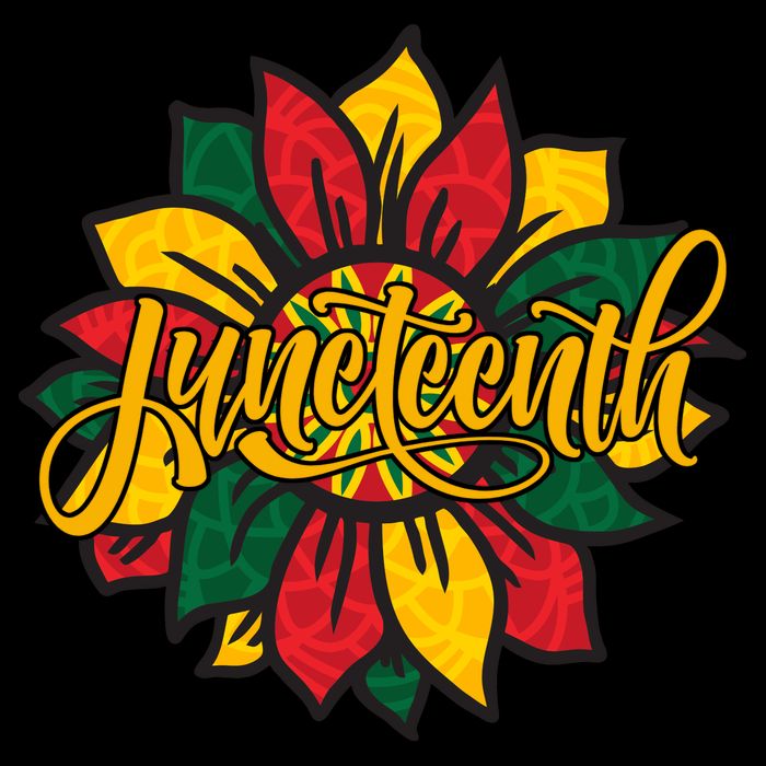 Juneteenth Sunflower Festive 7-Panel Snapback Hat