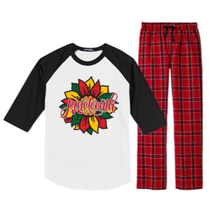 Juneteenth Sunflower Festive Raglan Sleeve Pajama Set