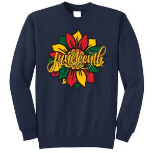 Juneteenth Sunflower Festive Tall Sweatshirt