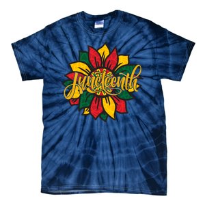 Juneteenth Sunflower Festive Tie-Dye T-Shirt