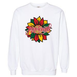 Juneteenth Sunflower Festive Garment-Dyed Sweatshirt