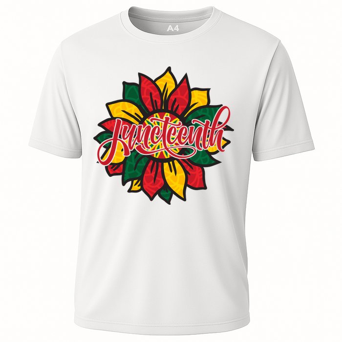 Juneteenth Sunflower Festive Cooling Performance Crew T-Shirt