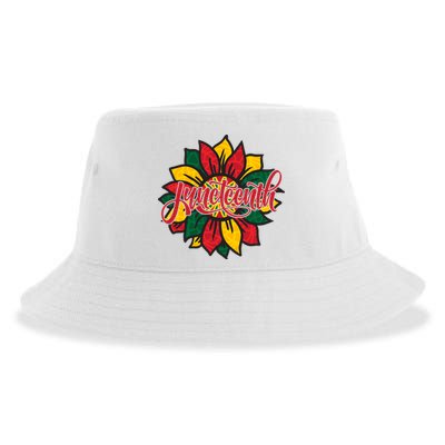 Juneteenth Sunflower Festive Sustainable Bucket Hat