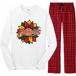 Juneteenth Sunflower Festive Long Sleeve Pajama Set