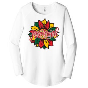 Juneteenth Sunflower Festive Women's Perfect Tri Tunic Long Sleeve Shirt