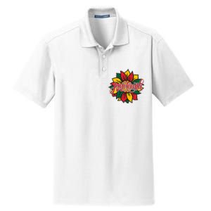 Juneteenth Sunflower Festive Dry Zone Grid Polo